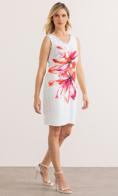 Floral Print Sleeveless Shift Dress