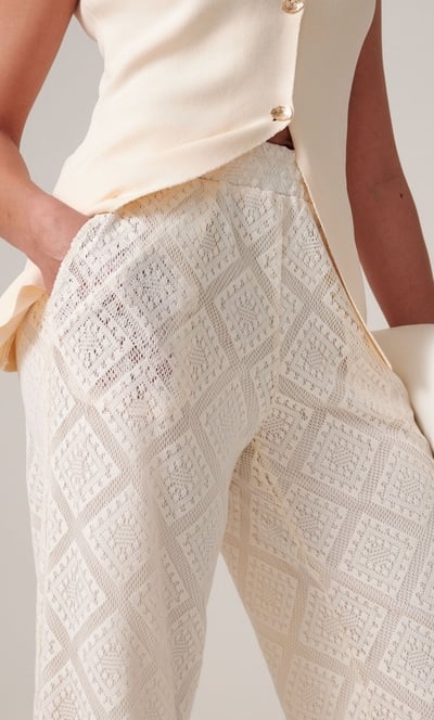 Diamond Lace Pull On Trousers