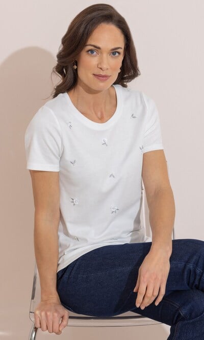 Embellished Short Sleeve T-Shirt