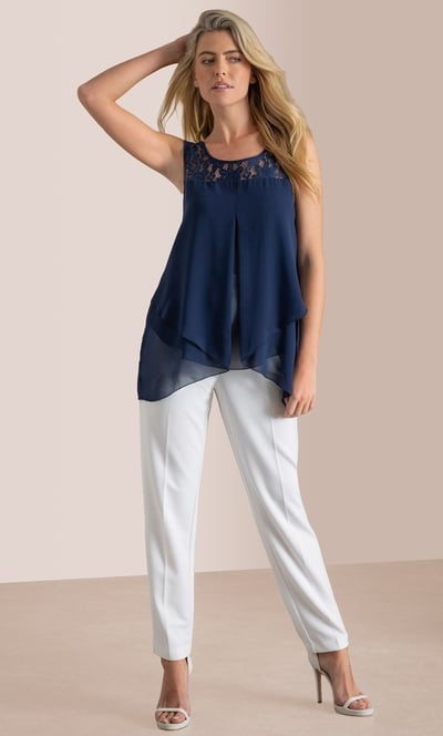 Lace Trim layered Top