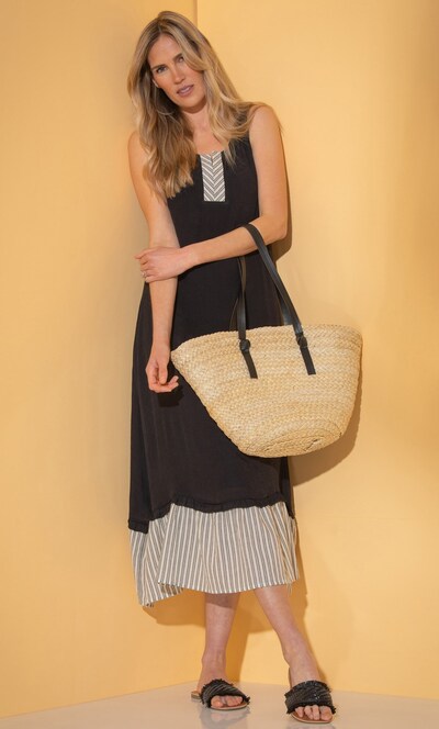 Sleeveless Stripe Trim Midaxi Dress