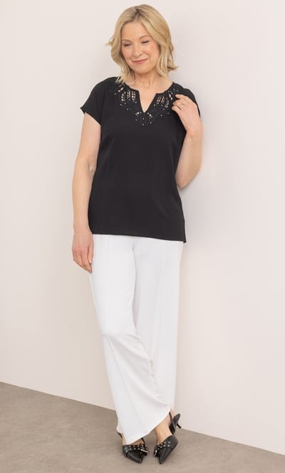 Anna Rose Wide Leg Pull On Trousers