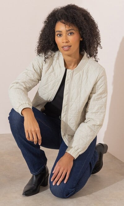 Quilted Bomber Jacket