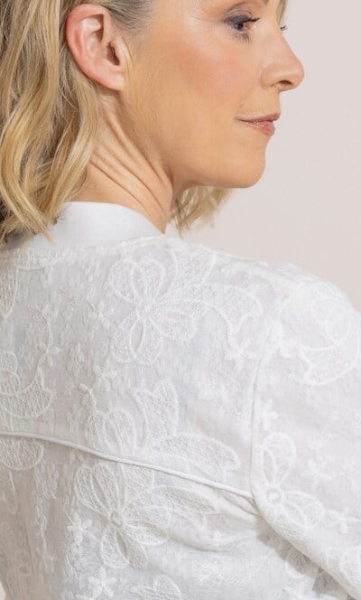 Anna Rose Embroidered Lace Bomber Jacket