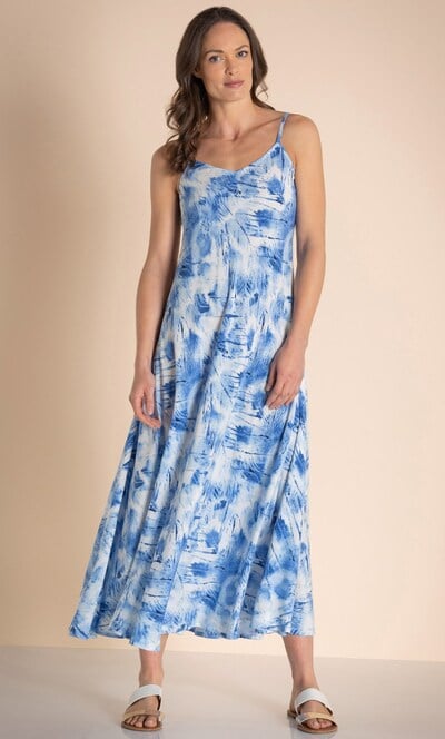 Bias Cut Tie Dye Maxi Dress