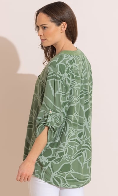 Embellished Printed Relaxed Fit Cotton Top