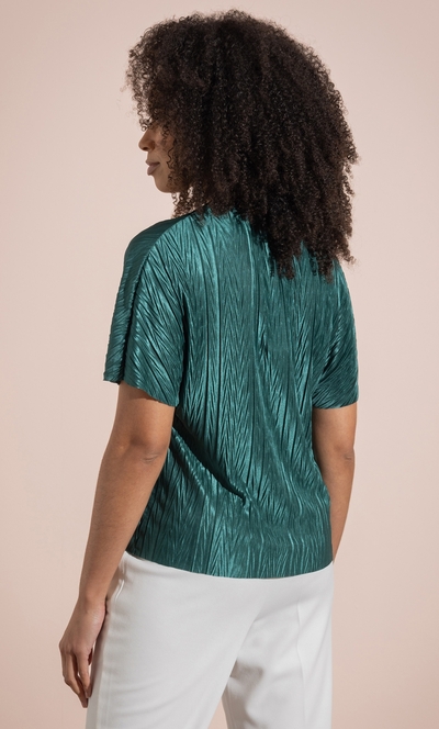 Short Sleeve Plisse Top