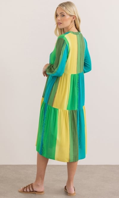 Stripe Printed Lightweight Relaxed Fit Dress