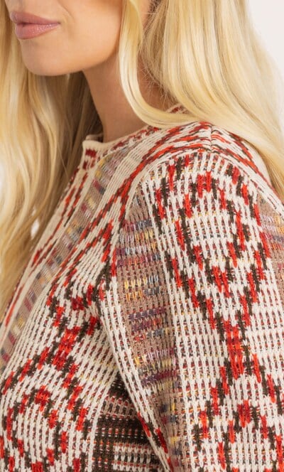 Chenille Knit Patterned Jacket