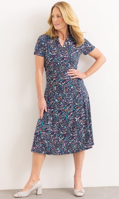Anna Rose Printed Jersey Dress