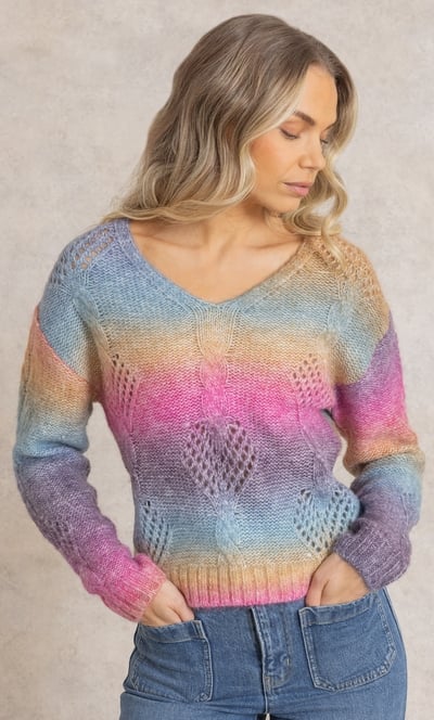 Eyelet Knitted Jumper