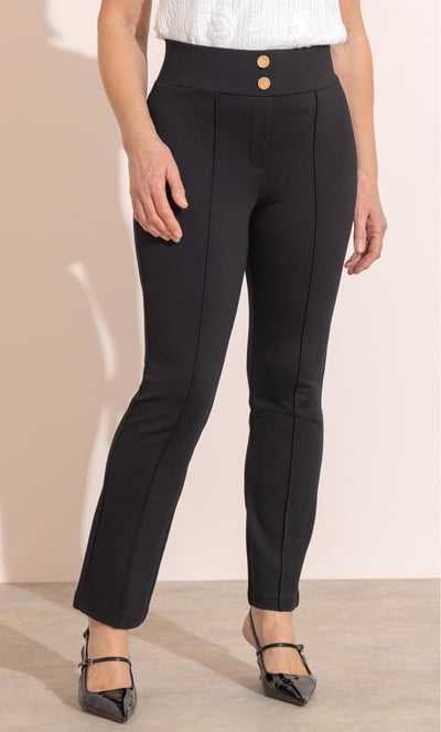 Anna Rose Straight Leg Ponte Trousers
