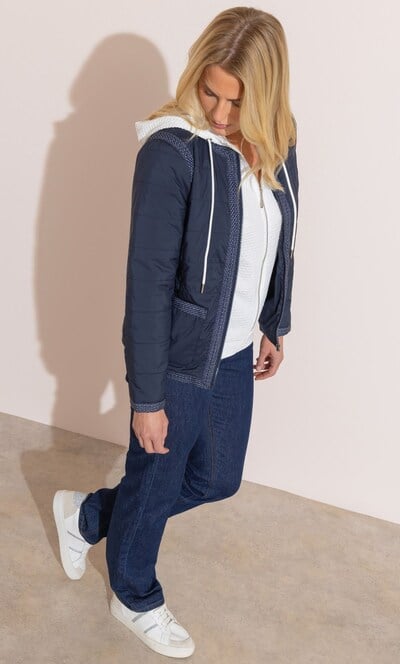 Anna Rose Quilted Collarless Jacket