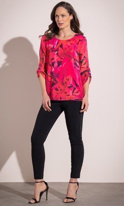 Printed Dip Hem Top