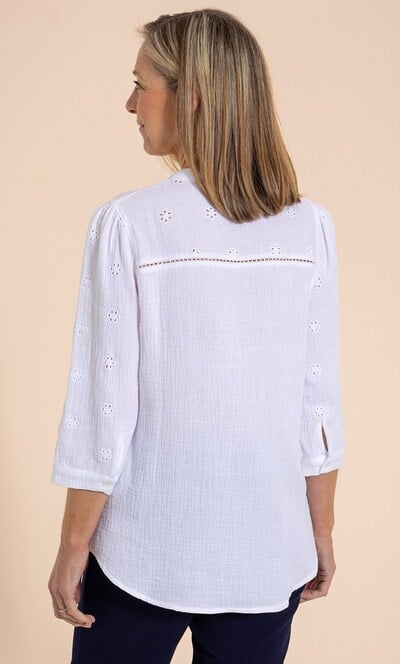 Anna Rose Textured Cotton Blouse