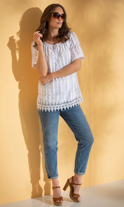 Short Sleeve Lace Top