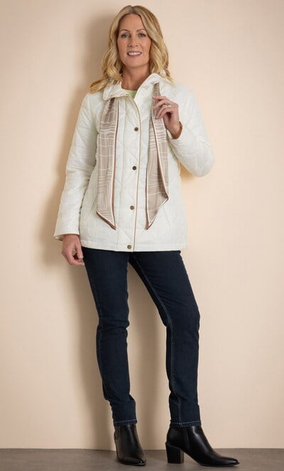Anna Rose Scarf Trim Jacket