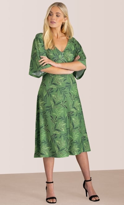 Printed Tie Back Dress