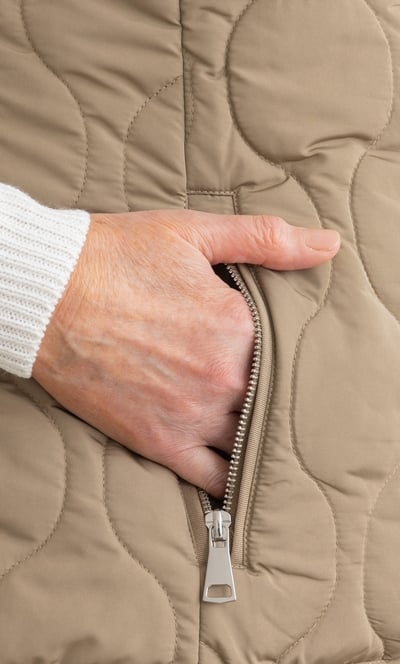 Anna Rose Quilted Collarless Gilet