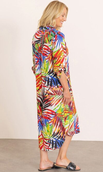 Anna Rose Leaf Printed Dress