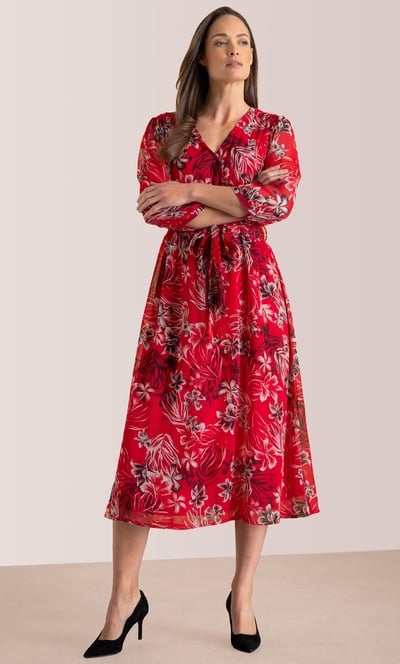 Floral Printed Midi Dress