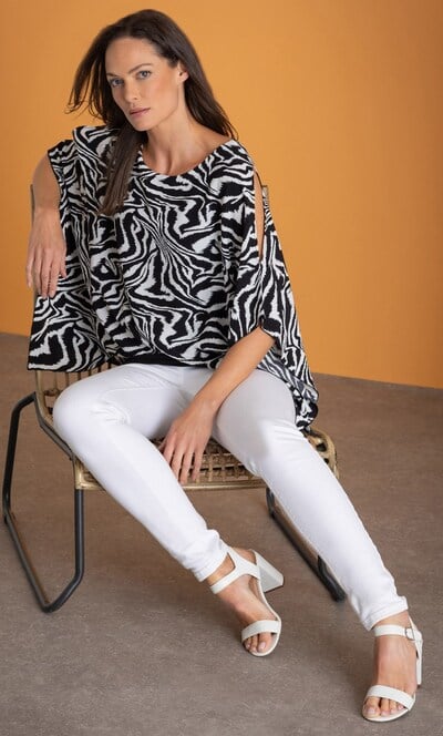 Printed Kimono Top