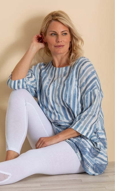 Printed Oversized Tunic Top