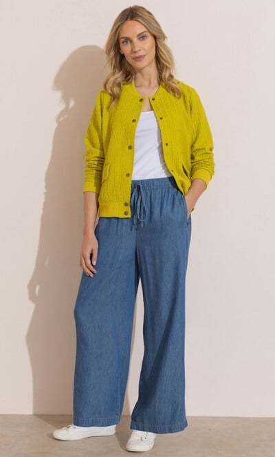 Wide Leg Pull On Trousers