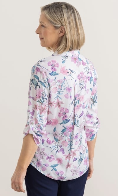 Anna Rose Bouquet Print Blouse