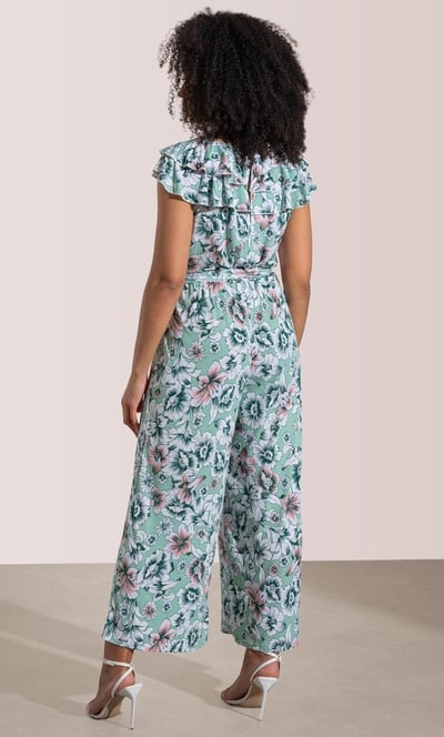 Textured Floral Jumpsuit