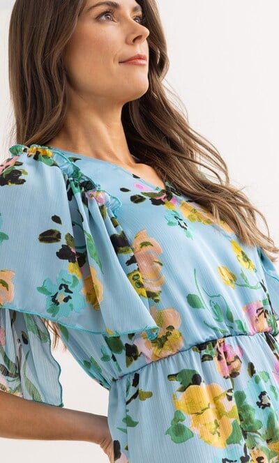 Floral Print Wide Leg Jumpsuit