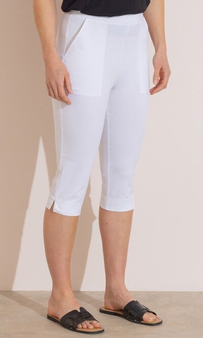 Stretch Pull On Capri Trousers