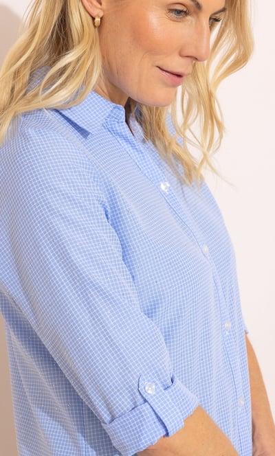 Anna Rose Embellished Checked Shirt