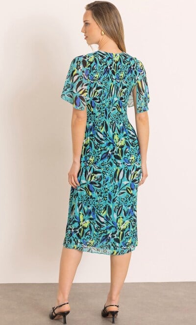 Floral Print Pleated Dress