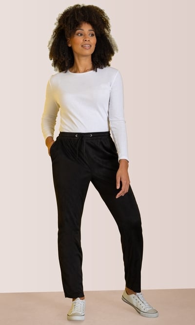 Pull On Suedette Trousers