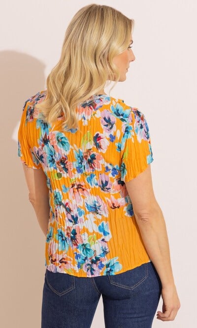 Anna Rose Floral Pleated Top