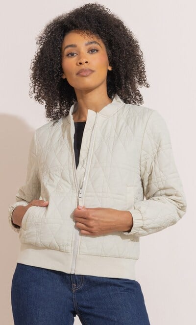 Quilted Bomber Jacket