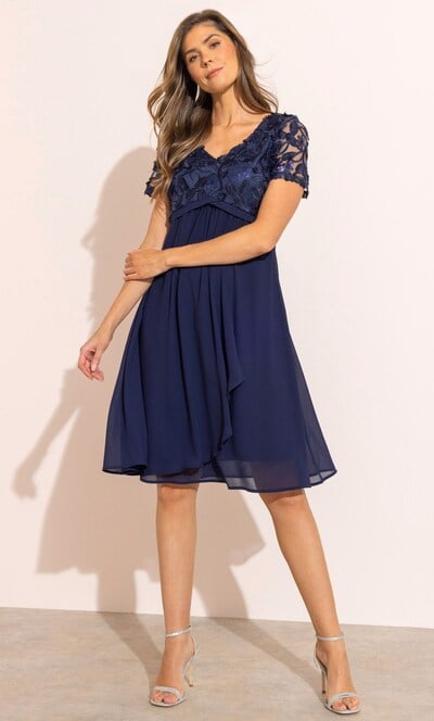 Sequin Embroidered Midi Dress
