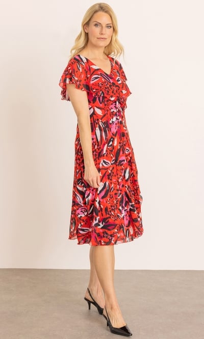 Floral Print Layered Dress