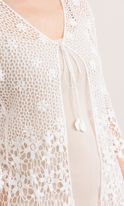 Anna Rose Cotton Crochet Cardigan