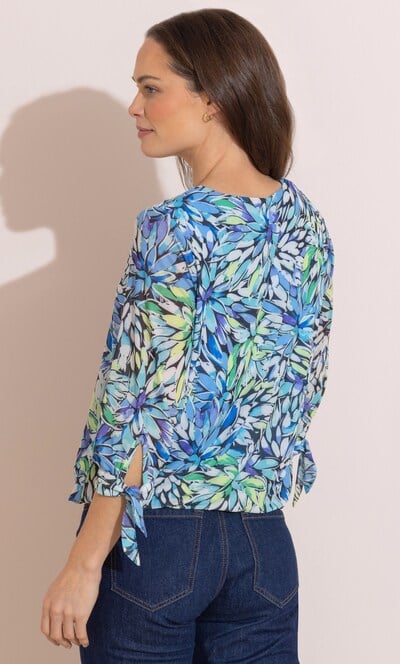 Floral Printed Mesh Top