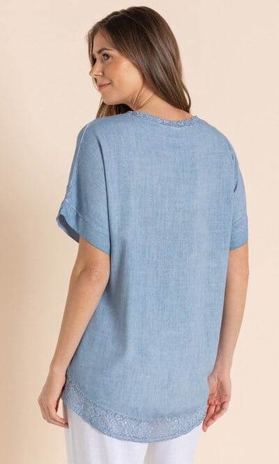 Linen Blend Relaxed Fit Top