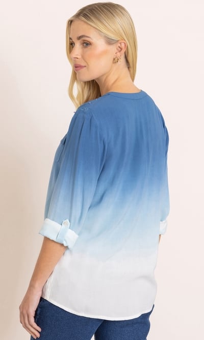Embroidered Dip Dye Shirt