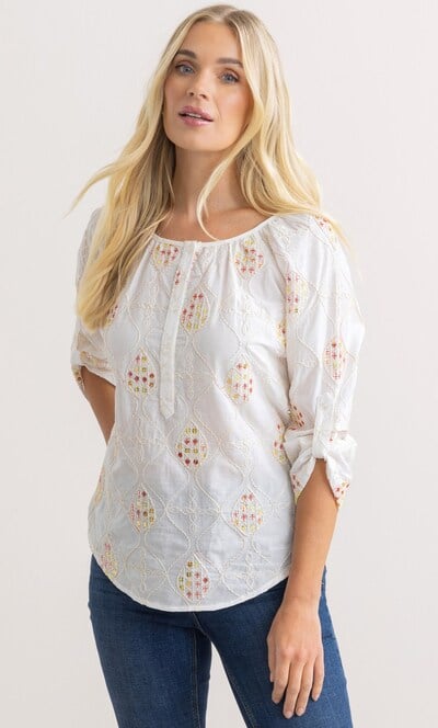 Embellished Cotton Top