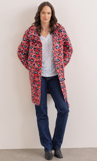 Hooded Waterproof Animal Print Raincoat