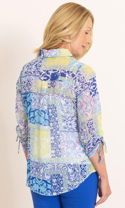 Anna Rose Patchwork Shimmer Blouse