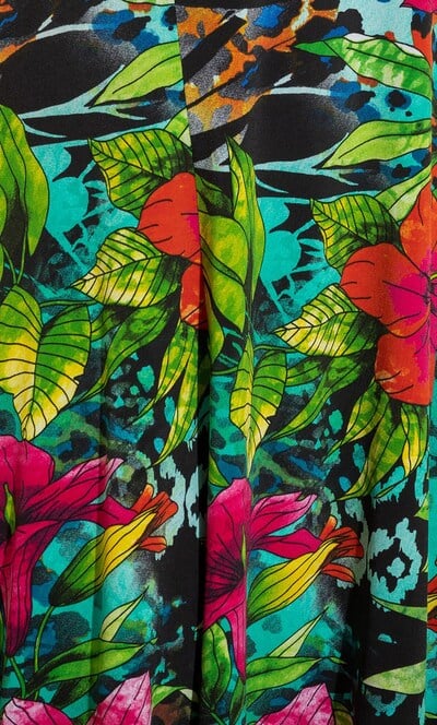 Anna Rose Exotic Print Sleeveless Dress