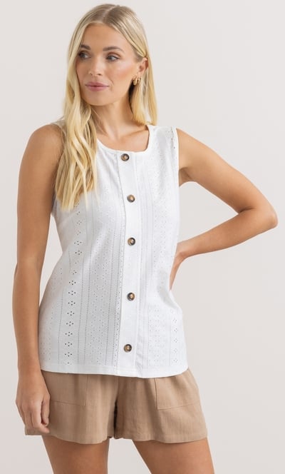 Sleeveless Textured Vest Top