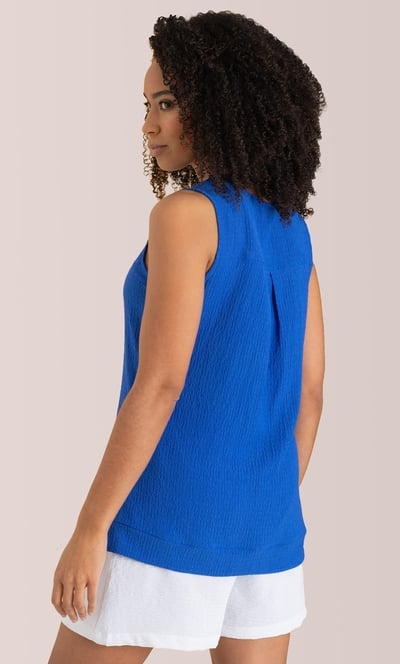 Textured V Neck Top