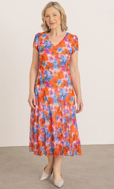 Anna Rose Garden Print Midi Dress